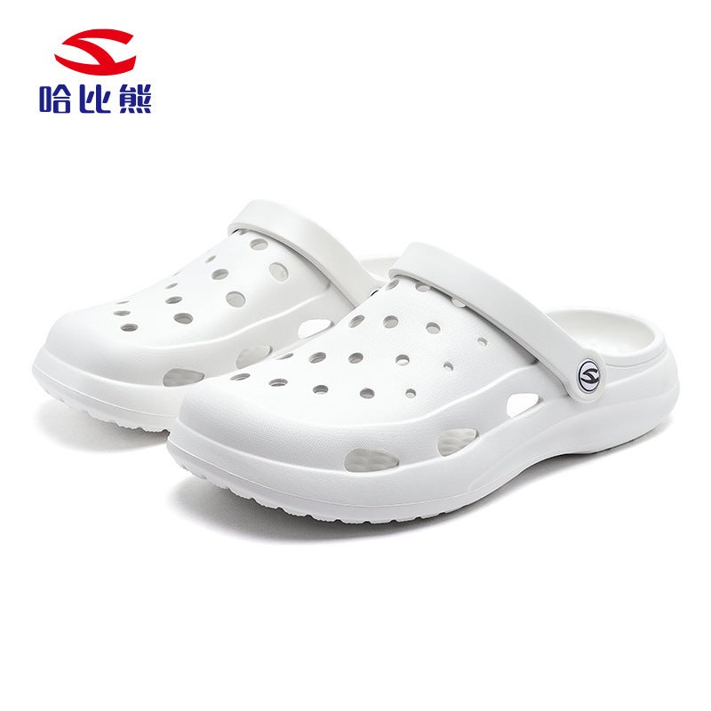Habi Bear Parent-Child Hole Shoes Sandals 24 Summer Girls Baotou Adult Beach Shoes Boys Sandals A Generation Of Hair - Image 1