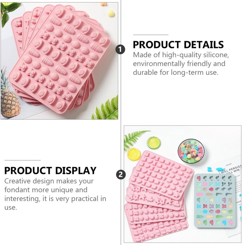 2pcs Silicone Fondant Candy Chocolate Molds Insect and Fruit Shapes Food-grade Silicone Home DIY Gummy and Snack Baking Moulds Random Color - Image 4