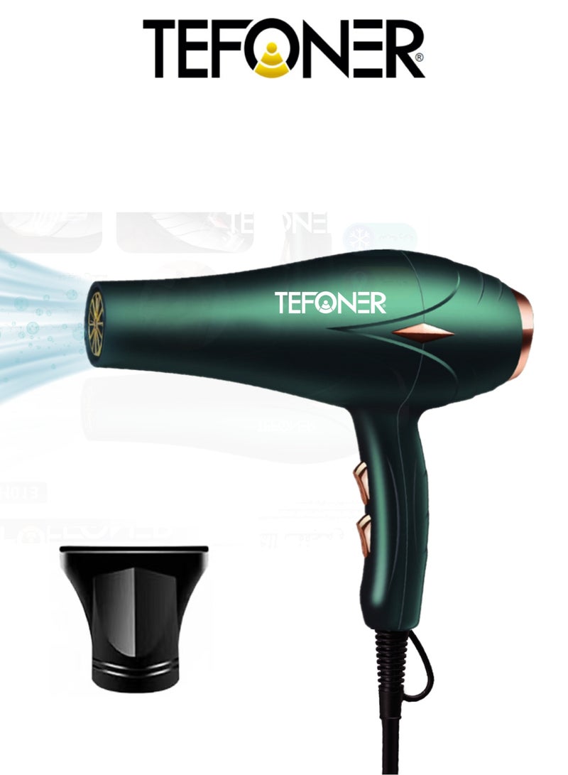 تيفونر مجفف شعر شعر قوي بعدة اوضاع. استشوار هوائي بدرجتين للحرارة. استشوار هواء بتصميم لتخفيف الضوضاء. مجفف الشعر امن وسهل الاستخدام. سيشوار  يعمل بجهد 220 فولت/50هرتز. مجفف شعر كيرلي من تيفونر. - Image 1