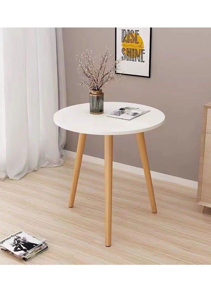 Gasara Modern Round Coffee Table - White/40cm*40cm - Image 3