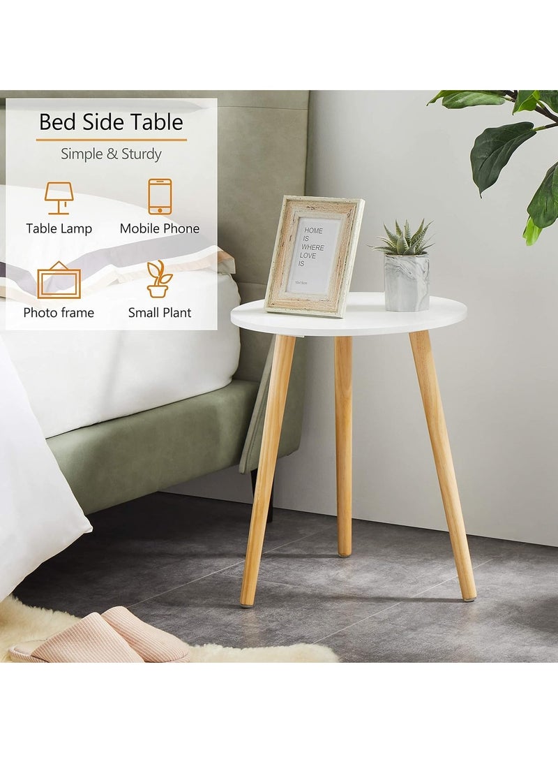 Gasara Modern Round Coffee Table - White/40cm*40cm - Image 5