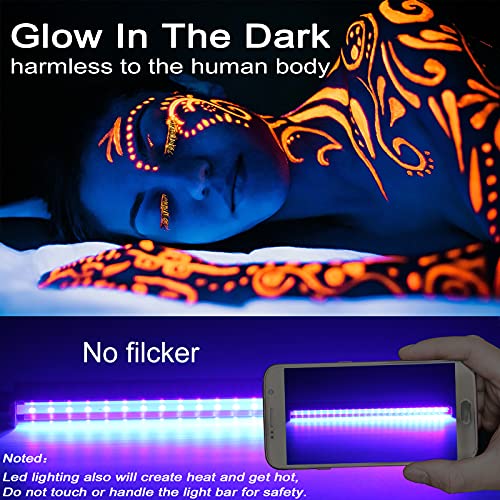 GREENIC Led Black Light Bar, 10W 1ft USB Portable T5 UV Blacklight Tube Glow in The Dark for Body Paint Room Bedroom Décor Party Supplies Stage Lighting Fluorescent Poster Halloween Club - Image 2