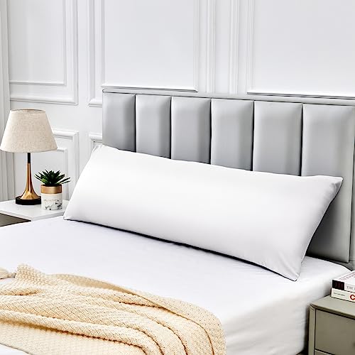 Warmstar Cotton Body Pillow Cover 1 Pack, 600 Thread Count Body Pillow case 20"x54", Long Body Pillow Case Cover Soft Breathable with Envelope Closure,White - Image 2