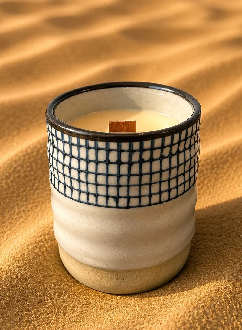 Tohfa Luxe Sukun Lemongrass Soy Wax Candle (9 × 6.5 cm) – Handcrafted Aromatherapy Candle, Fresh Citrus Home Fragrance, Luxury Decorative Gift