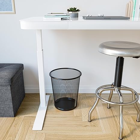 GoodWill Tech OpenTop Cylindrical Metal Mesh Recycling Dustbins Waste Basket for HomeOfficeCoffee ShopHotel NonToxic Black Set of 2 Medium 13L - Image 5