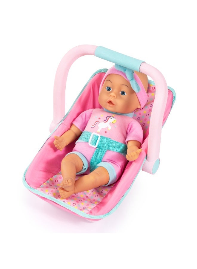 Bayer Design Bayer Deluxe Doll Car Seat with 35cm Doll , Realistic Doll Carrier for Kids Pretend Play - Image 1