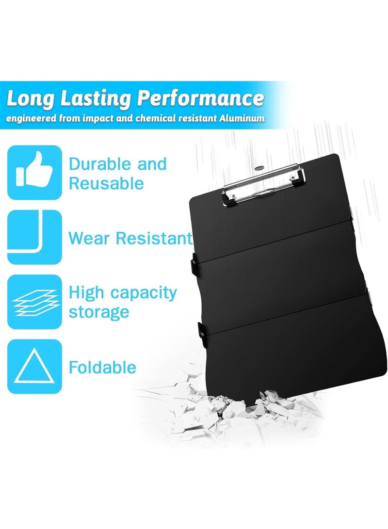 Generic Foldable Nursing Clipboard – Aluminum 3-Layer Portable Clipboard with Quick Reference Guide, Pocket-Sized for Healthcare Professionals (Color: Black)  - Image 3