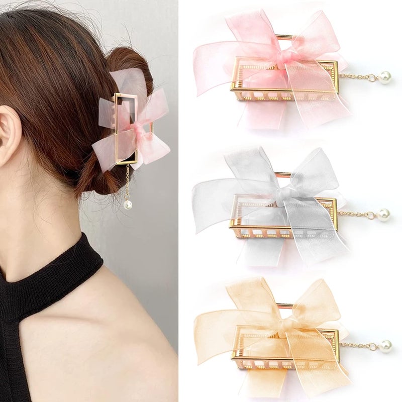 Sanas Metal Clips For Hair 3 Pc Clips For Girls Hair Clips For Women Hair Accessories For Women Stylish Hair Clutchers Cute Hair Clips Big Clip Hair Clip For Women Claw Clips Hair Clutch Golden Color - Image 1