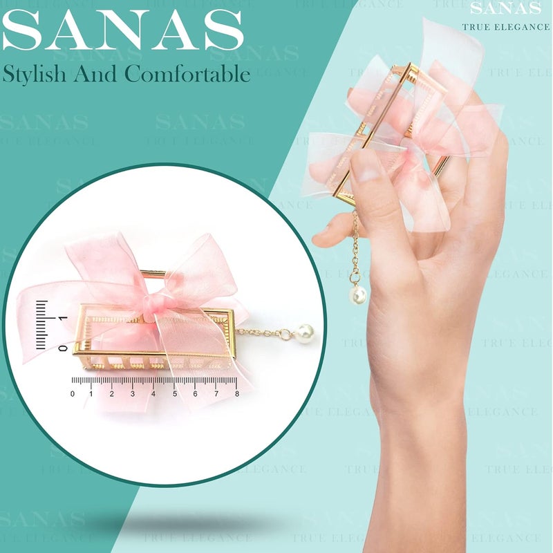 Sanas Metal Clips For Hair 3 Pc Clips For Girls Hair Clips For Women Hair Accessories For Women Stylish Hair Clutchers Cute Hair Clips Big Clip Hair Clip For Women Claw Clips Hair Clutch Golden Color - Image 2
