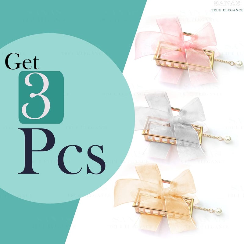 Sanas Metal Clips For Hair 3 Pc Clips For Girls Hair Clips For Women Hair Accessories For Women Stylish Hair Clutchers Cute Hair Clips Big Clip Hair Clip For Women Claw Clips Hair Clutch Golden Color - Image 5
