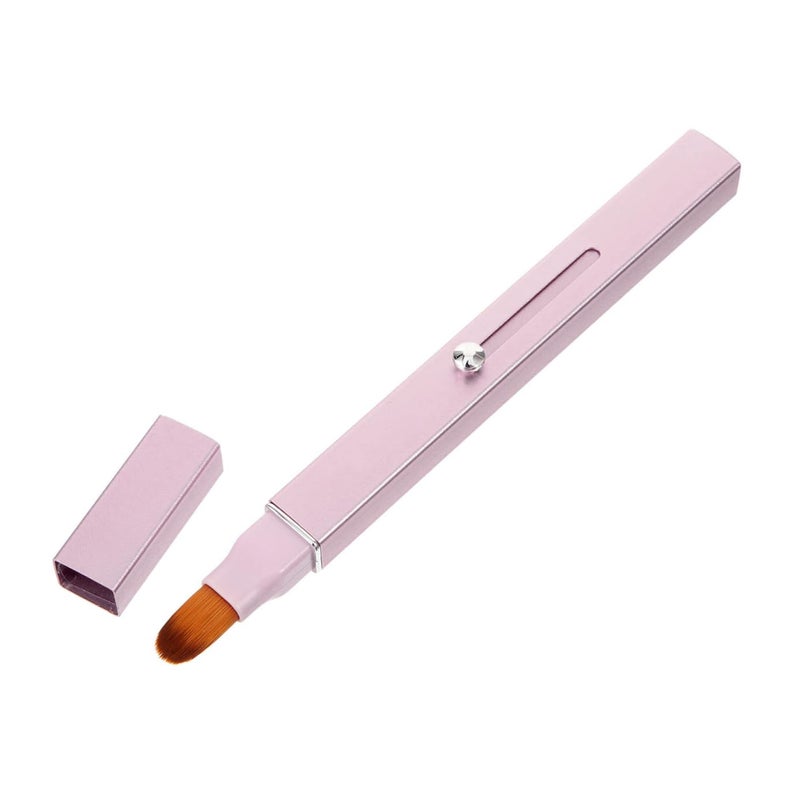 Dual-ended Retractable Lip Brush and Lip Gloss Applicator for Women, Nylon Makeup Brush with Concealer Tip, Portable Lipstick and Balm Applicator for Travel Use - Image 1