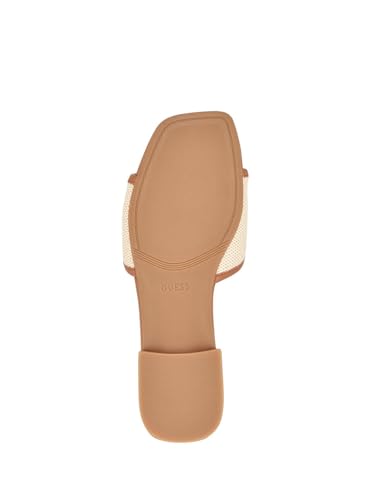 GUESS Women's Tampa Flat Sandal, Medium Natural/Beige Multi, 6.5 - Image 4