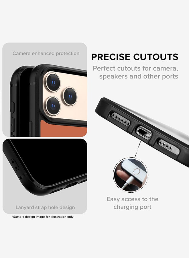 Stylizedd Cover for iPhone 15 Pro Case, Rugged Black Slim fit Soft Flexible Anti Drop TPU Gel Thin Protective Phone Cases- Sheikh Zayed And Sheikh Rashid, Warm Grey - Image 4