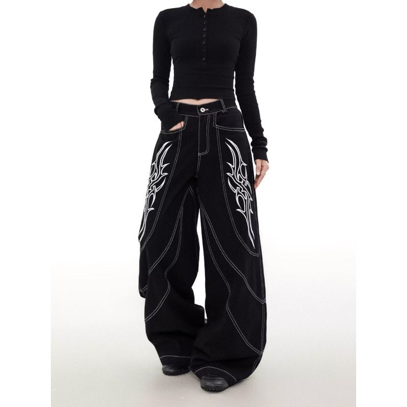 Unisex Classic Denim Jeans Loose Fit Daily Outdoor Wear - Image 4
