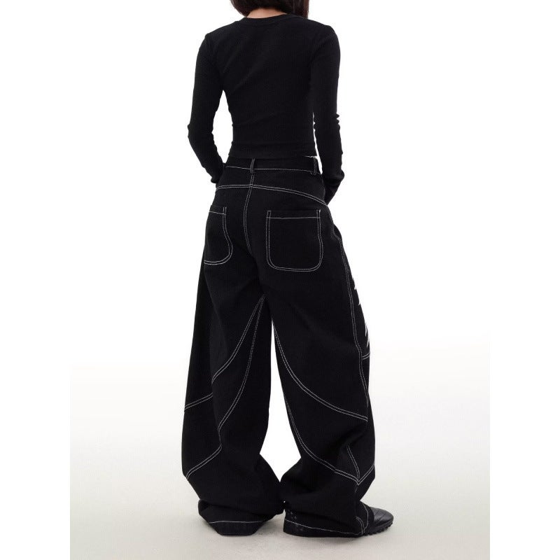 Unisex Classic Denim Jeans Loose Fit Daily Outdoor Wear - Image 5