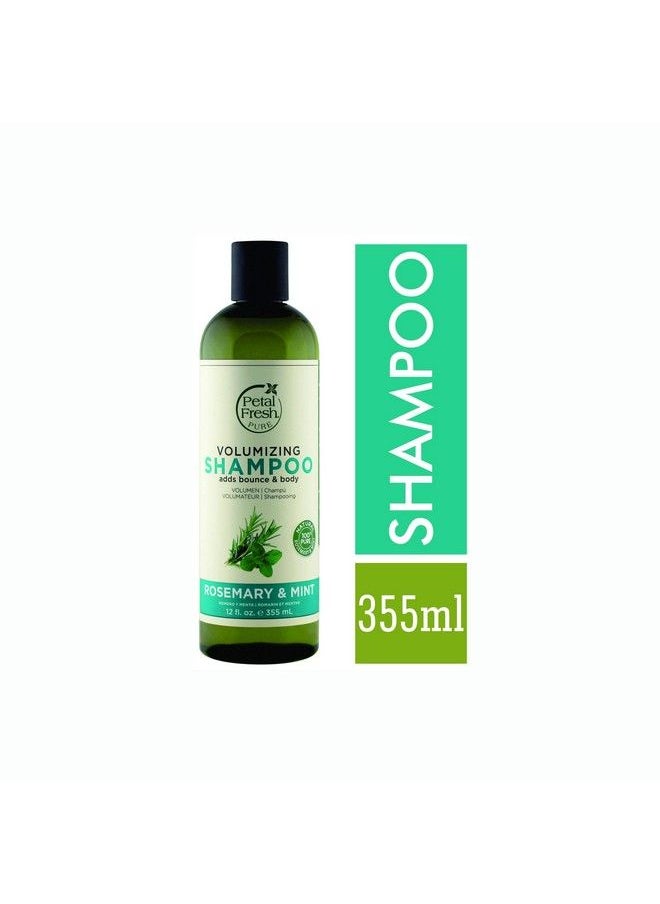 Petal fresh Pure Volumizing Rosemary & Mint Shampoo For Thin Hair 355 Ml ; Sulphate Silicones & Paraben Free; All Natural; 100% Vegan & Cruelty Free  - Image 1