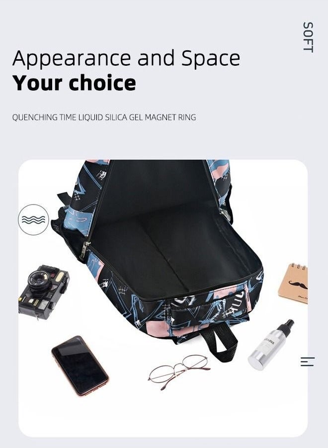 Joychic حقيبة ظهر أكسفورد للسفر والأعمال مقاومة للماء وقابلة للتنفس حقيبة كتب بسعة كبيرة لحقيبة مدرسية للطلاب في المرحلة المتوسطة والثانوية متعددة الألوان - Image 4