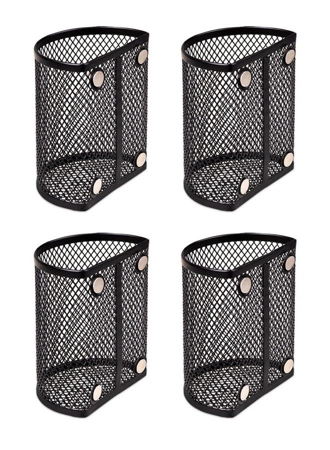 QYH Magnetic Pen Holder 4 Pack Pencil Locker Organizer Accessories For School And Office, Black  - Image 1