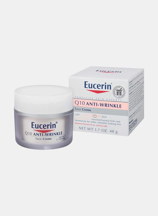 Eucerin Q10 Anti-Wrinkle Face Cream for Sensitive Skin, 48g