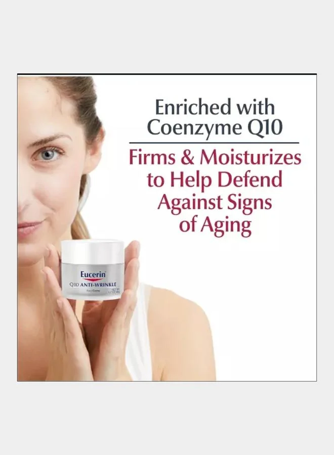 Eucerin Q10 Anti-Wrinkle Face Cream for Sensitive Skin, 48g
