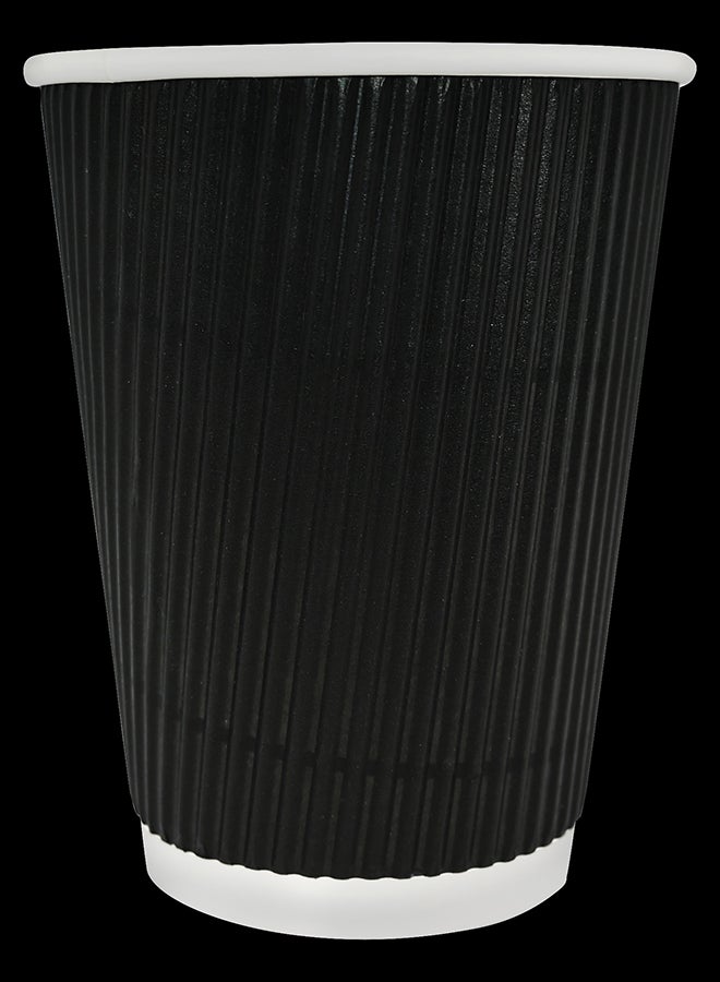 Khaleej Pack أكواب قهوة معزولة قابلة للتصرف 4 أونصات 25 قطعة - أكواب قابلة للتصرف صديقة للبيئة - أكواب ورقية مضلعة للمشروبات الساخنة - أكواب قهوة للشرب - كوب شاي - Image 2