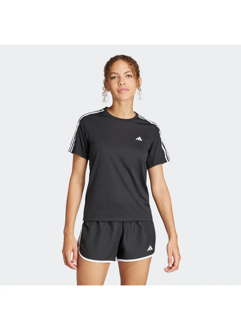 اديداس Own the Run 3 Stripes T-shirt