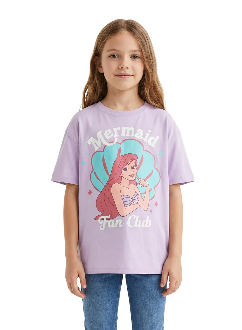 Disney Disney Princess “Mermaid Fan Club” Oversized Drop Shoulder T-Shirt for Teen Girls