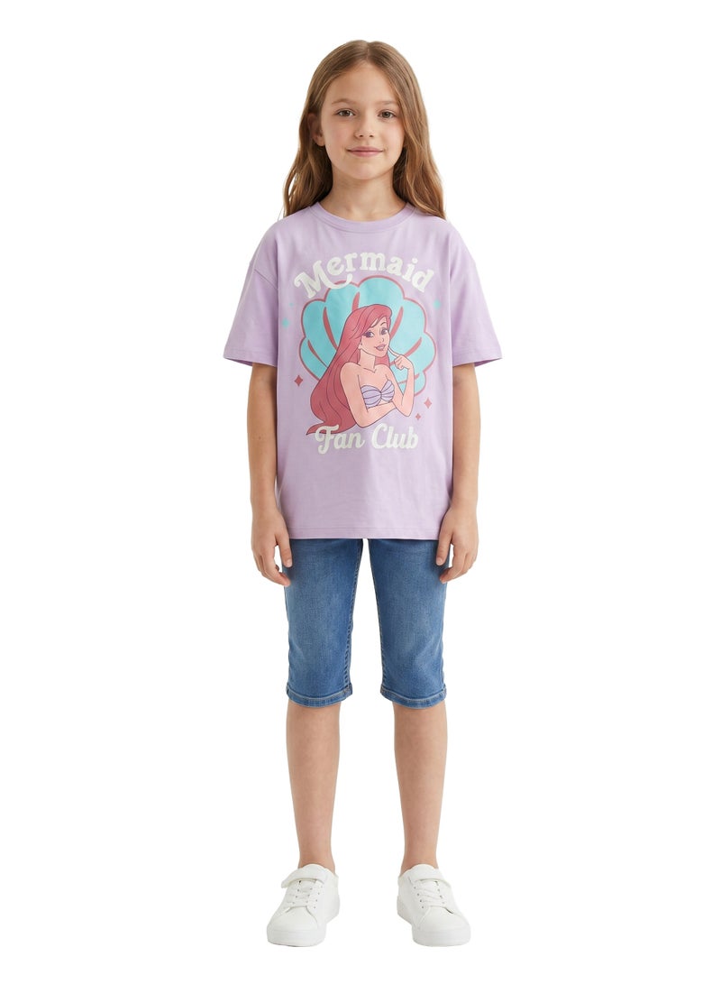Disney Princess “Mermaid Fan Club” Oversized Drop Shoulder T-Shirt for Teen Girls - Image 3