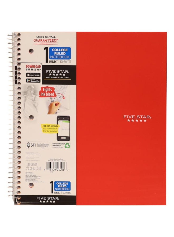 Five Star Notebook 8.5 X 11 in 200 Pages (100 Sheets)