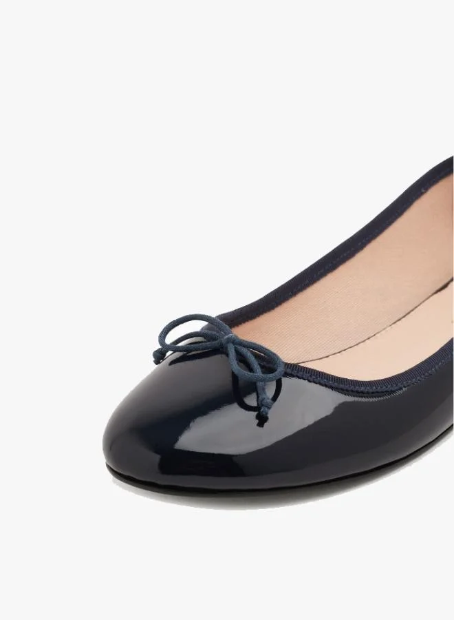 House of Ballerinas Dark Blue Patent Ballet Flats