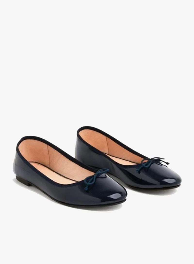 House of Ballerinas Blue Dark Blue Patent Ballet Flats for Women | Best Price UAE