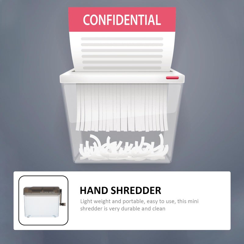 Mini Manual Paper Shredder A6 Portable Handheld Document Cutter for Home and Office Use - Image 4