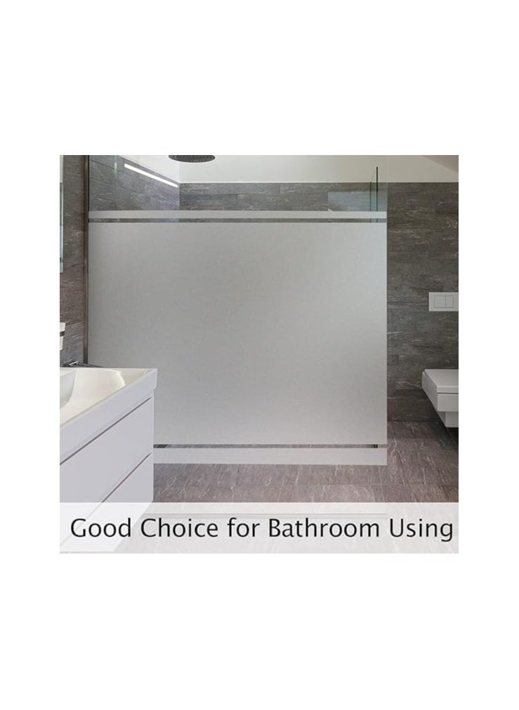 Frosted Privacy Window Film – Static Cling Glass Sticker with UV Protection & Heat Control, Reusable No-Glue Window Covering for Home, Office & Bathroom