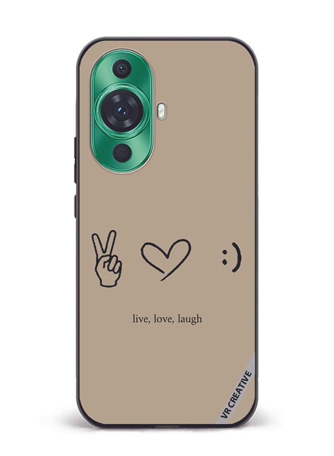 VR CREATIVE Protective Case Cover For Huawei nova 11 Pro Live Love Laugh Design Multicolour - Image 1