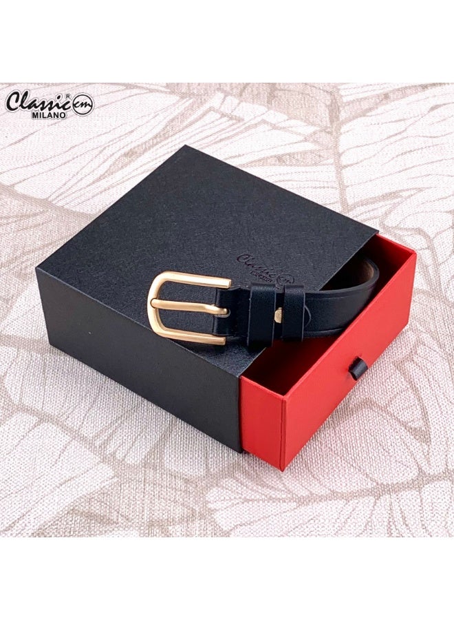 كلاسيك ميلانو حزام نسائي من كلاسيك ميلانو | حزام سيدات من الجلد الصناعي للفساتين والجينز | حزام قابل للتعديل للنساء مع إبزيم أنيق - Image 5