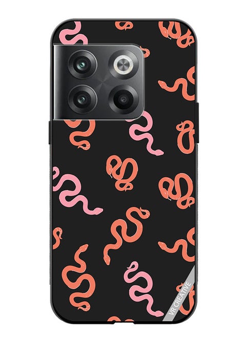 Protective Case Cover For OnePlus Ace Pro Cartoon Funny Colorful Snakes Pattern Design Multicolour