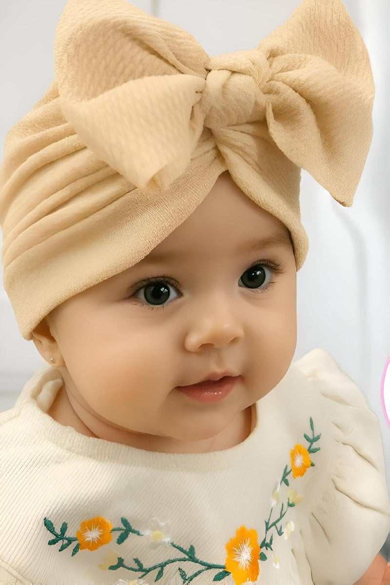 Kids Baby Hat - Soft, Breathable, Large Bow Turban for Newborn Girls with Comfortable Headband Ideal for Little Girls - Image 2