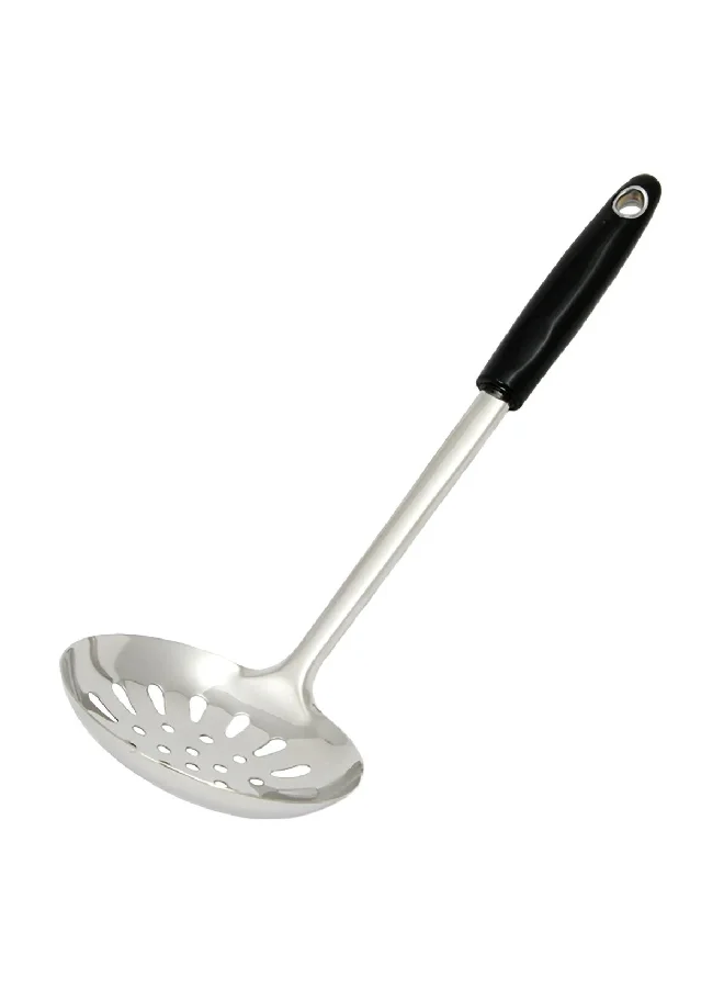 Chef Craft Heavy Duty Dishwasher Safe Stainless Steel Skimmer Chrome and Black 13.75 Inch 12550