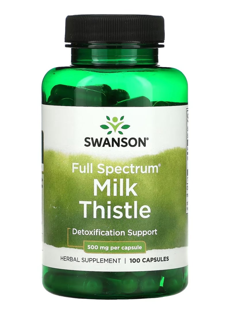 Swanson, Milk Thistle, 500 mg, 100 Capsules