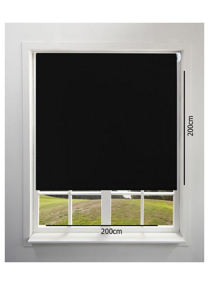 Home Gallery blackout roller blinds 200*200 cm Black - Image 1