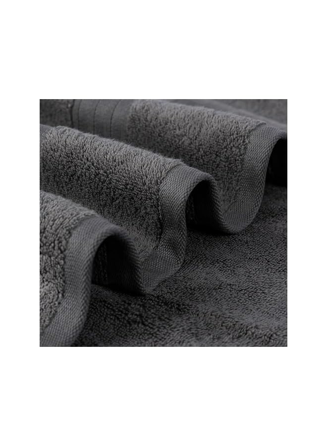 The Bros Washcloths Set (Pack of 12) Size 30 x 30 cm - 100% Cotton Soft Face Towels, Quick Drying Wash Cloths, Highly Absorbent Hand Towels, Perfect for Hotels, Spas and homes (Grey) - Image 2
