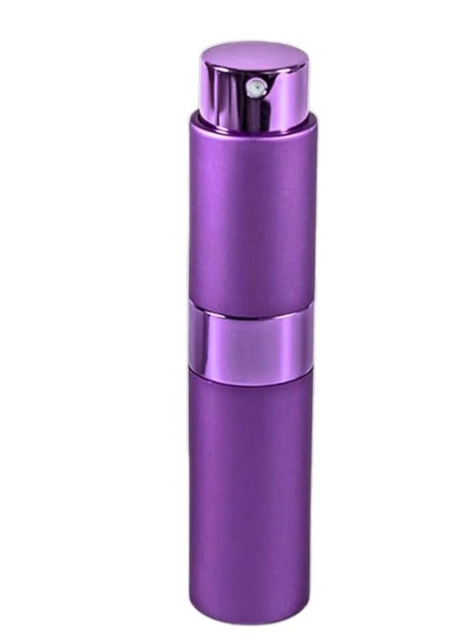 10ml Luxury Mini Refillable Perfume Bottle - Travel Size Perfume Atomizer Sprayer, Empty Round Pump Cosmetic Container (Purple) - Image 1