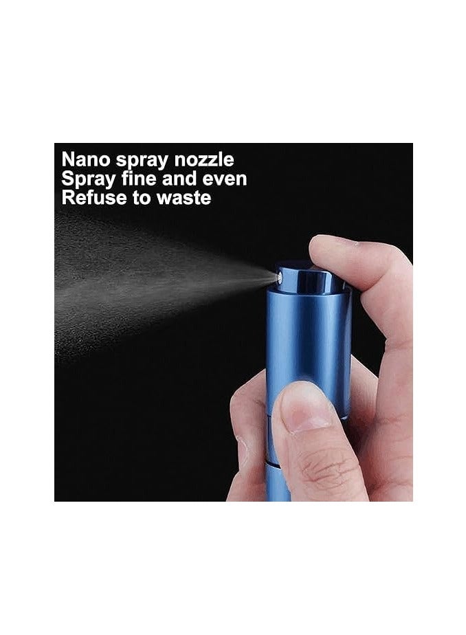 10ml Luxury Mini Refillable Perfume Bottle - Travel Size Perfume Atomizer Sprayer, Empty Round Pump Cosmetic Container (Purple) - Image 3