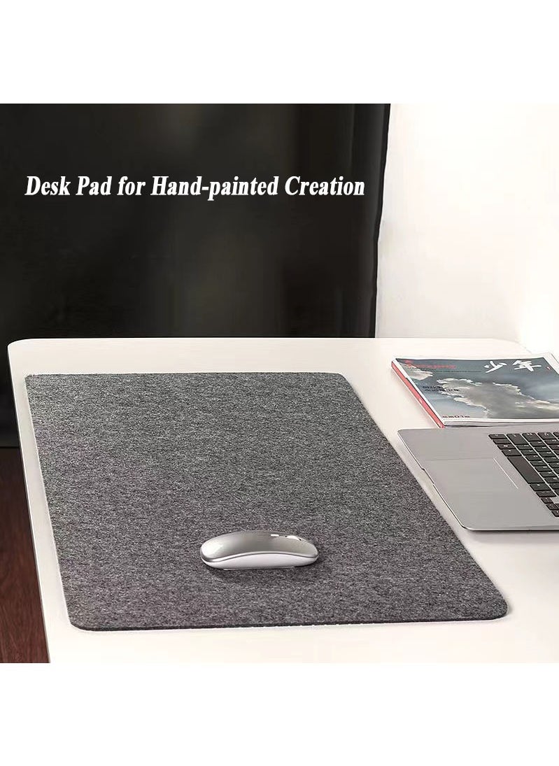 MAOGEDA - Multifunctional Felt Desk Mat, Computer Mouse Pad, Office Desk Mat 90cm X40cm Large Felt Mouse Pad, Extended Gaming Mouse Pad, Computer Desk Mat, Non-slip and Waterproof Office Desk Mat Protector (Light Gray) - Image 1