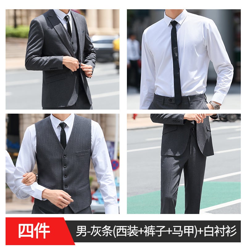 This Job Korean Fashion Striped Suit Coat Men'S And Women'S Formal Suit Suit Long Sleeve Office Suit Formal Suit - Image 1