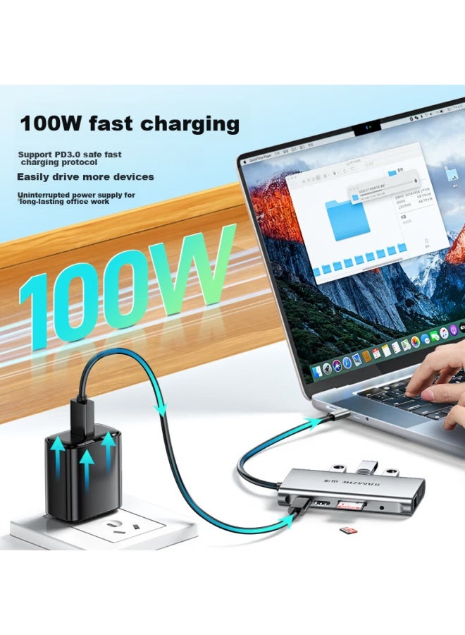 SAMZHE Shanze Type-c Expansion Dock To Hdmi Gigabit Ethernet Port Adapter, Vga Audio 4k Expansion Dock, Compatible With Huawei, Apple Mac, Lenovo Thunderbolt 3/4 Laptops, Tc-dk - Image 4