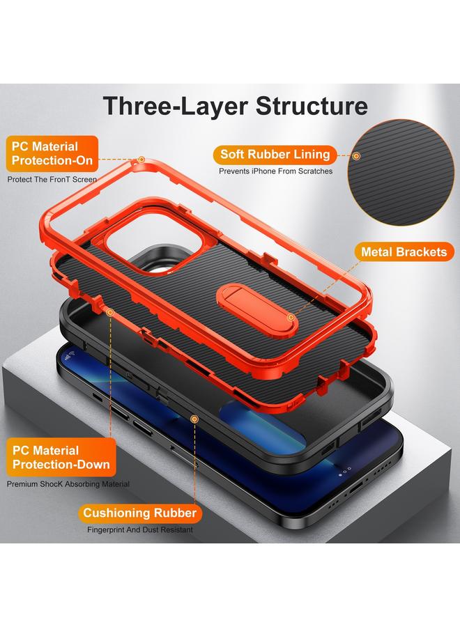 S-TOP Case For iPhone 14 Pro 3 in 1 Rugged Holder Phone Case - Image 4