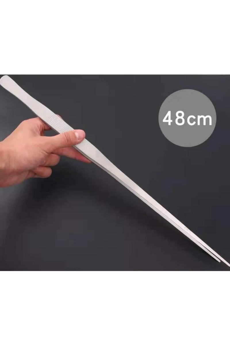 إيروريكس ملقط مستقيم بطول 48 سم مصنوع من الفولاذ المقاوم للصدأ، مناسب لأحواض الأسماك والنباتات المائية، أداة مثالية للعناية بالنباتات المائية المنحنية.