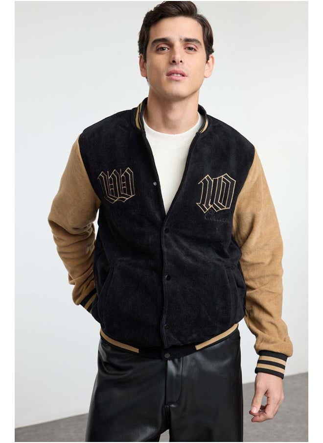 trendyol - Camel Slim Fit Color Block Detailed Fleece Winter Jacket Coat TMNAW25MO00047 - Image 1