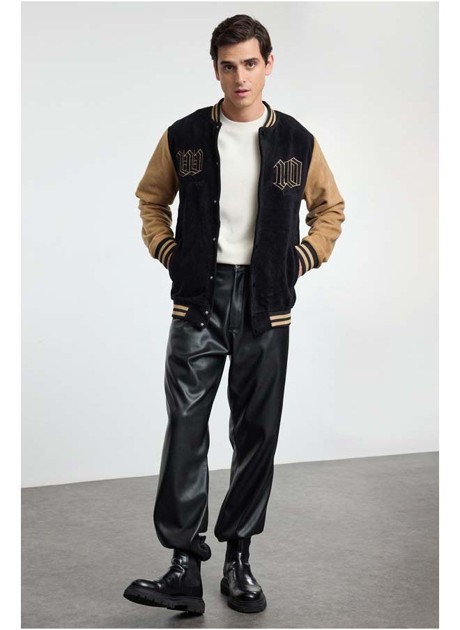 trendyol - Camel Slim Fit Color Block Detailed Fleece Winter Jacket Coat TMNAW25MO00047 - Image 1